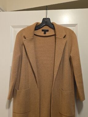 Women's Camel Open-Front Knit Coatigan J crew Xxs